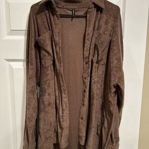 PrettyLittleThing Cocoa Brown Lightweight Shirt Jacket